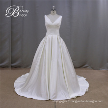 Charme robe de mariée élégante en Satin Simple pour la mariée